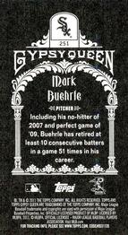 2011 Topps Gypsy Queen - Mini Black #251 Mark Buehrle Back
