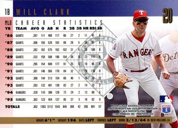 1996 Donruss - Press Proofs #20 Will Clark Back