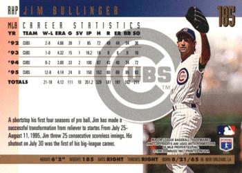 1996 Donruss - Press Proofs #185 Jim Bullinger Back