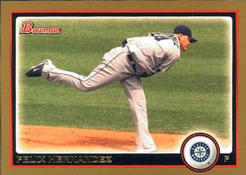 2010 Bowman - Gold #186 Felix Hernandez Front