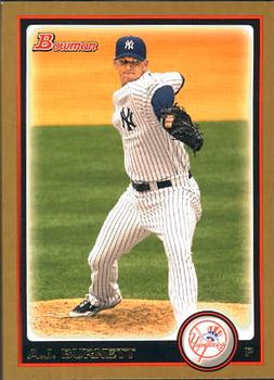 2010 Bowman - Gold #41 A.J. Burnett Front