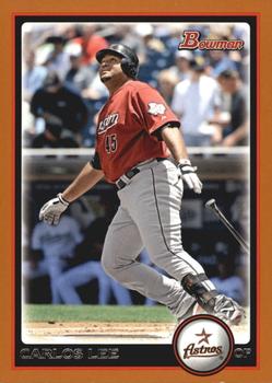 2010 Bowman - Orange #44 Carlos Lee Front