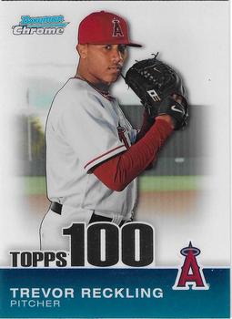 2010 Bowman Chrome - Topps 100 Prospects #TPC38 Trevor Reckling Front
