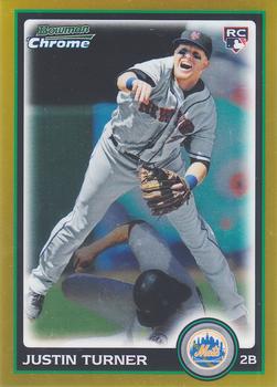 2010 Bowman Draft Picks & Prospects - Chrome Gold Refractors #BDP105 Justin Turner Front