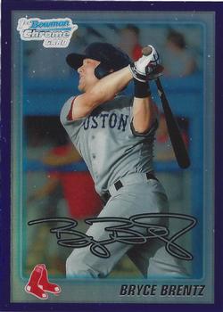 2010 Bowman Draft Picks & Prospects - Chrome Prospects Purple Refractors #BDPP63 Bryce Brentz Front