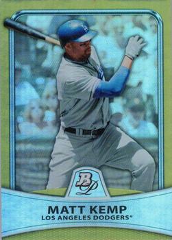 2010 Bowman Platinum - Gold Refractors #13 Matt Kemp Front