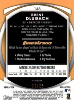 2010 Finest - Refractors Red #145 Brent Dlugach Back