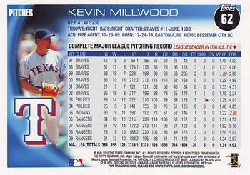 2010 Topps - Black #62 Kevin Millwood Back