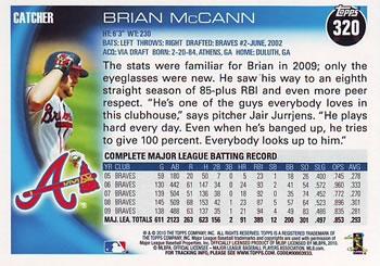 2010 Topps - Black #320 Brian McCann Back