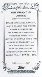 2010 Topps Allen & Ginter - Mini Sailors of the Seven Seas #SSS2 Sir Francis Drake Back
