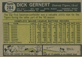 2010 Topps Heritage - 50th Anniversary Buybacks #284 Dick Gernert Back