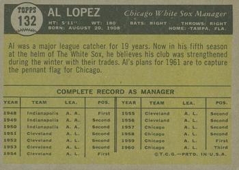 2010 Topps Heritage - 50th Anniversary Buybacks #132 Al Lopez Back