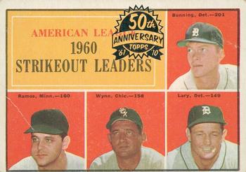 2010 Topps Heritage - 50th Anniversary Buybacks #50 American League 1960 Strikeout Leaders Front