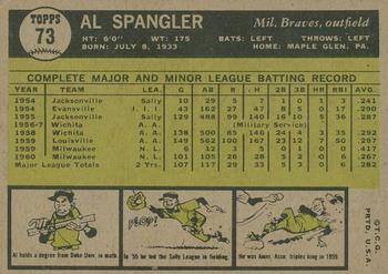 2010 Topps Heritage - 50th Anniversary Buybacks #73 Al Spangler Back