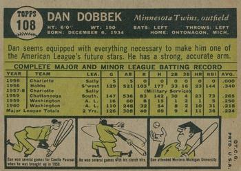 2010 Topps Heritage - 50th Anniversary Buybacks #108 Dan Dobbek Back