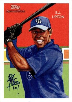 2010 Topps National Chicle - Artist's Proof Signatures #56 B.J. Upton / Brian Kong Front