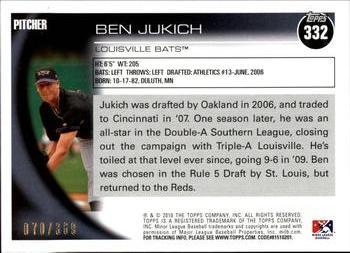 2010 Topps Pro Debut - Blue #332 Ben Jukich Back