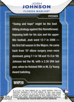 2011 Topps - Walmart Hanger Pack Exclusives #WHP29 Josh Johnson Back