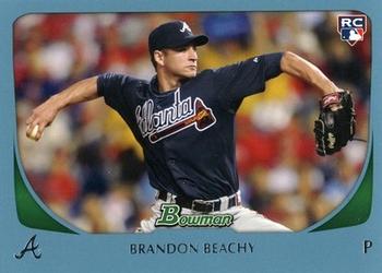 2011 Bowman - Blue #204 Brandon Beachy Front