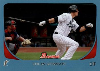 2011 Bowman - Blue #37 Logan Morrison Front