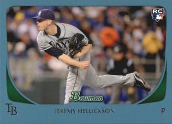 2011 Bowman - Blue #199 Jeremy Hellickson Front