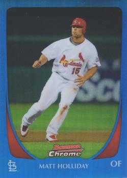 2011 Bowman Chrome - Blue Refractors #108 Matt Holliday Front