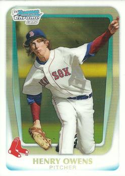 2011 Bowman Draft Picks & Prospects - Chrome Prospects Refractors #BDPP67 Henry Owens Front