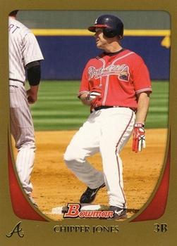 2011 Bowman - Gold #17 Chipper Jones Front