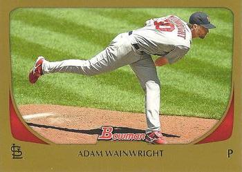 2011 Bowman - Gold #42 Adam Wainwright Front