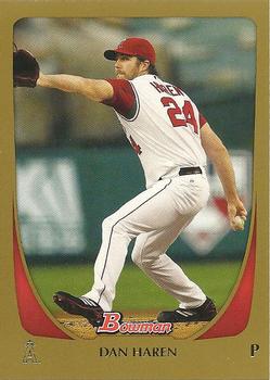 2011 Bowman - Gold #95 Dan Haren Front