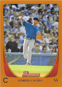 2011 Bowman - Orange #98 Starlin Castro Front