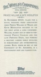 2011 Topps Allen & Ginter - Mini #293 Prince William / Kate Middleton Back