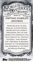 2011 Topps Allen & Ginter - Mini World's Most Mysterious Figures #WMF10 Captain Charles Johnson Back