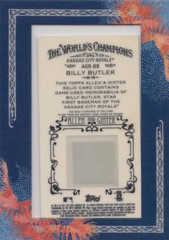 2011 Topps Allen & Ginter - Relics #AGR-BB Billy Butler Back