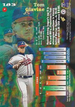 1995 Stadium Club #183 Tom Glavine Back