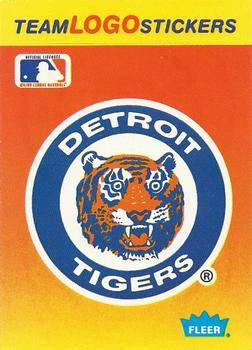 1991 Fleer - Team Logo Stickers #NNO Detroit Tigers Front