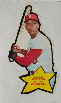 1968 Topps Action All-Star Stickers #9 Orlando Cepeda Front