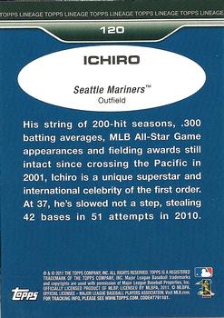 2011 Topps Lineage #120 Ichiro Back