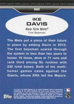 2011 Topps Lineage #82 Ike Davis Back