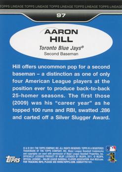 2011 Topps Lineage #97 Aaron Hill Back