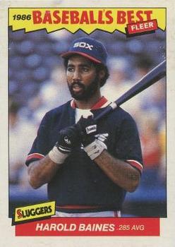 1986 Fleer Baseball's Best Sluggers vs. Pitchers - Box Bottom Panel Singles #M1 Harold Baines Front