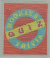 1986 Sportflics Rookies - Trivia Cards #31 Rookies Trivia Quiz Front
