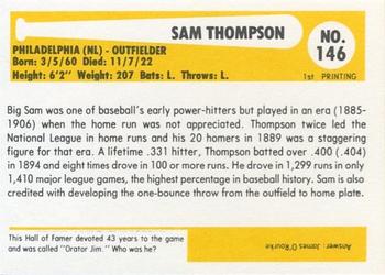 1980-87 SSPC HOF #146 Sam Thompson Back