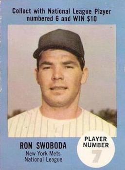 1968 Atlantic Oil Play Ball Contest Cards #NNO Ron Swoboda Front