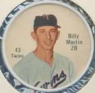 1962 Shirriff Coins #43 Billy Martin Front