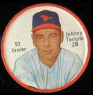 1962 Shirriff Coins #52 Johnny Temple Front