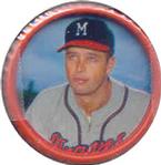 1963 Salada/Junket Coins #28 Eddie Mathews Front