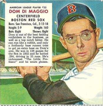 1953 Red Man #AL22 Dom DiMaggio Front