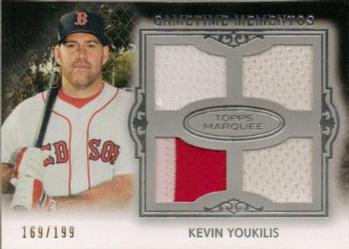 2011 Topps Marquee - Gametime Mementos Quad Relics #GMQR-11 Kevin Youkilis Front