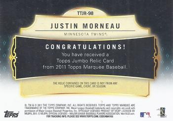 2011 Topps Marquee - Titanic Threads #TTJR-98 Justin Morneau Back